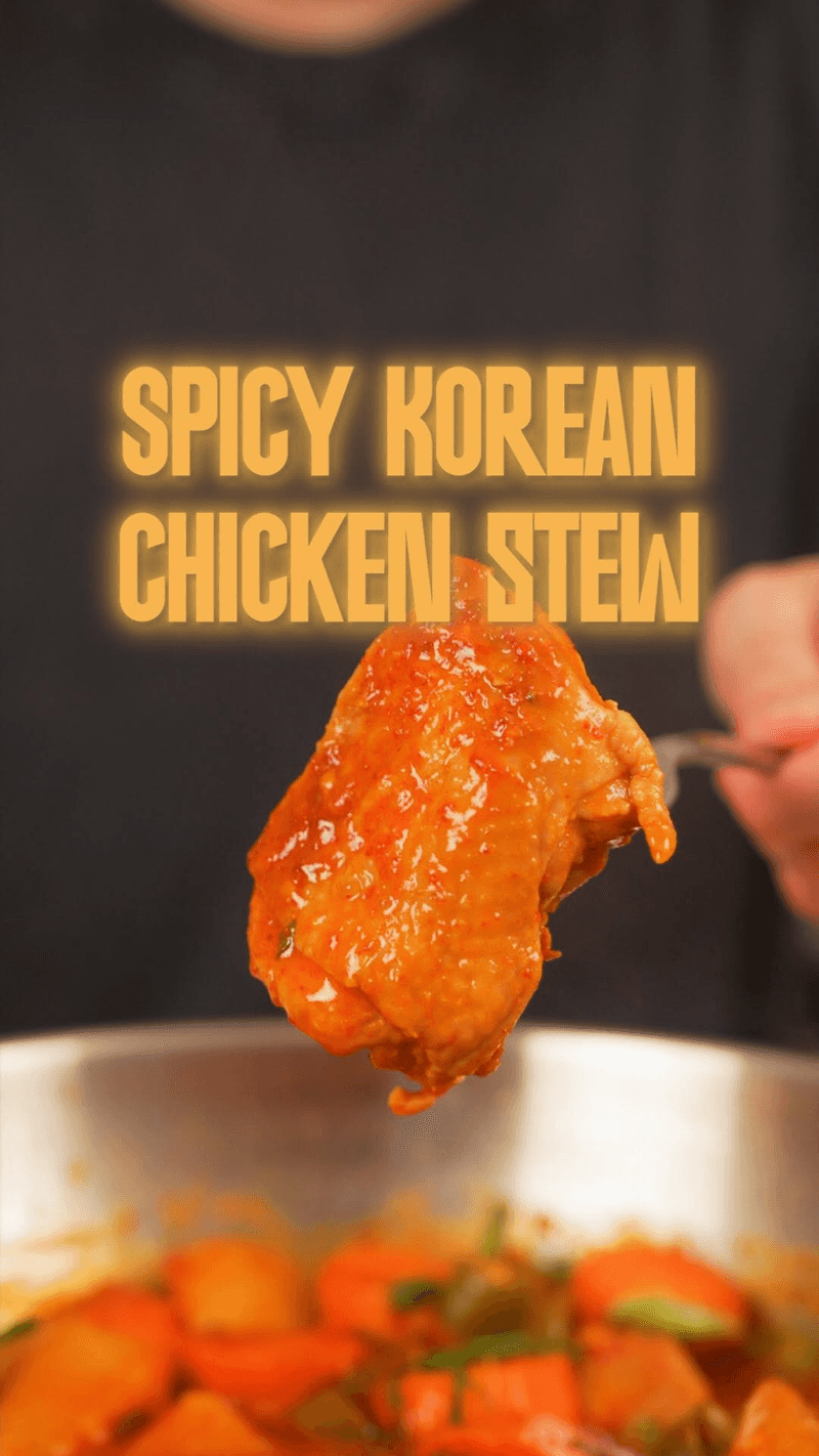 Spicy Korean Chicken Stew (Dakdoritang)