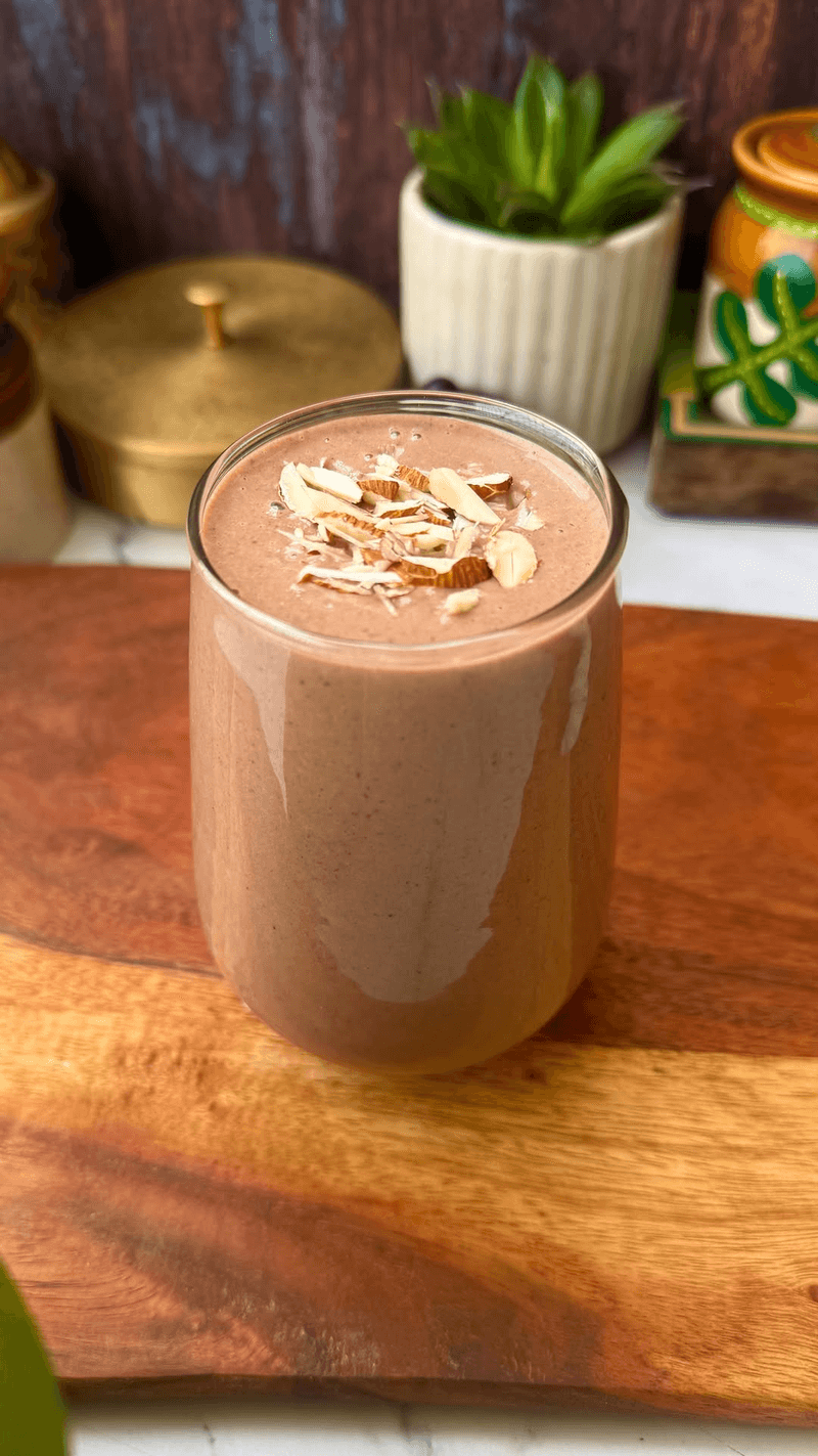 Chocolate Oats Dry Fruit Smoothie