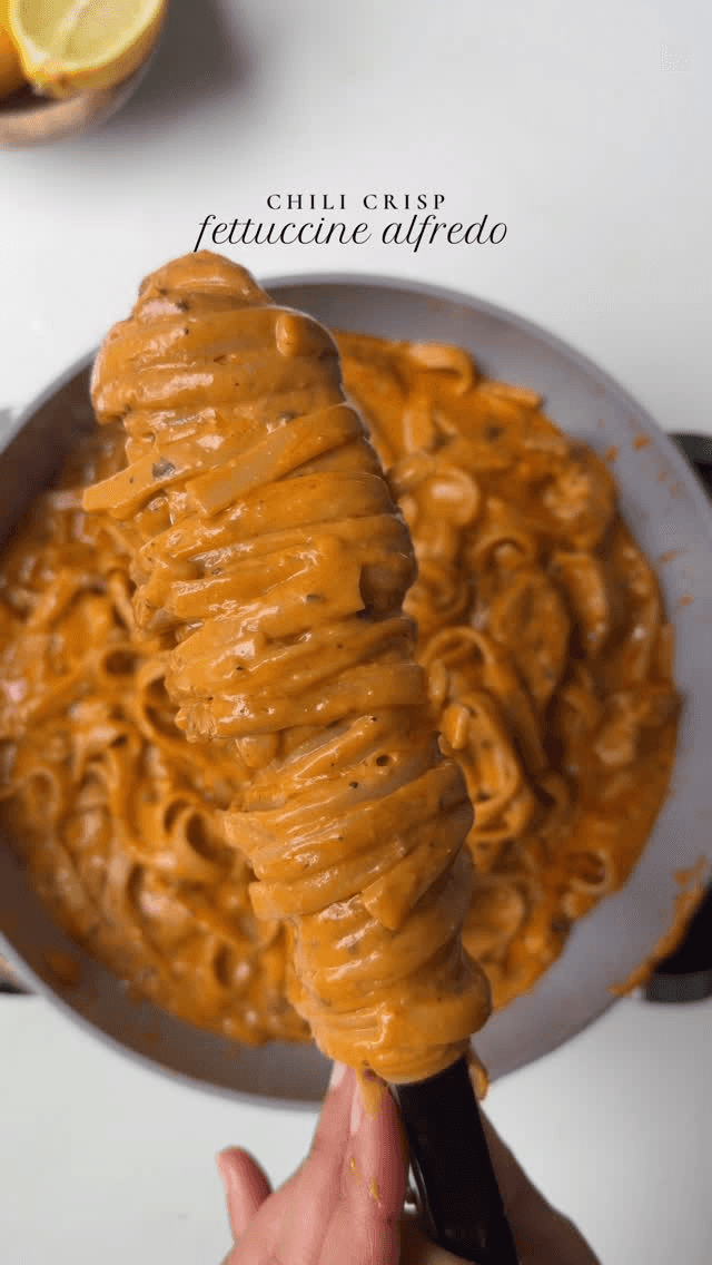 Chili Crisp Fettuccine Alfredo