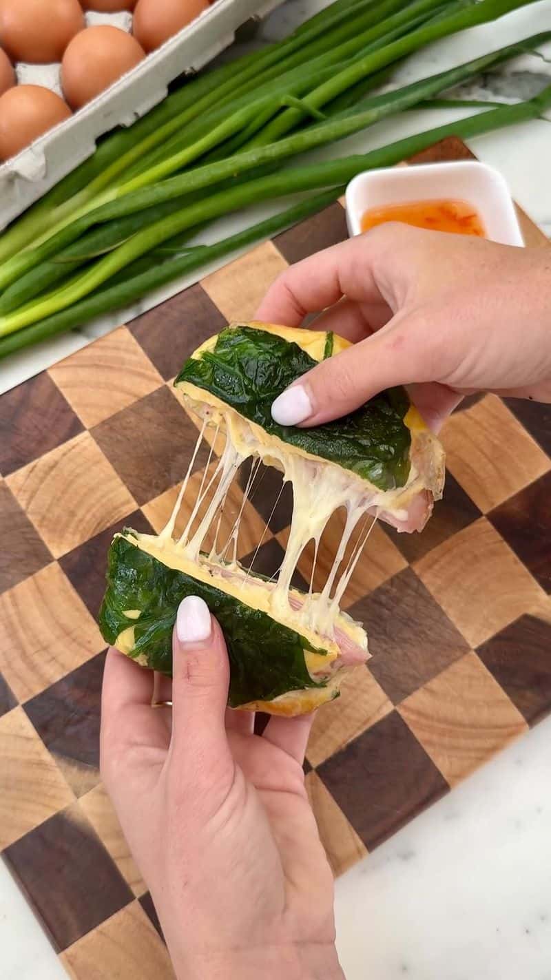 Rice Paper Breakfast Burger