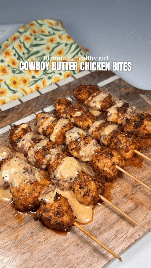 10 Minute Healthy Girl Cowboy Butter Chicken Bites