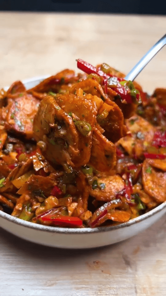Crispy Potato Chips Salad