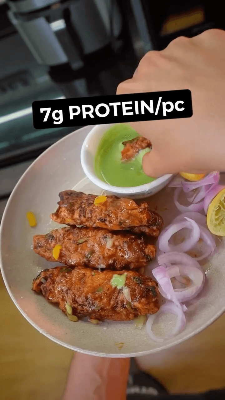 High Protein Chicken Seekh Kebab