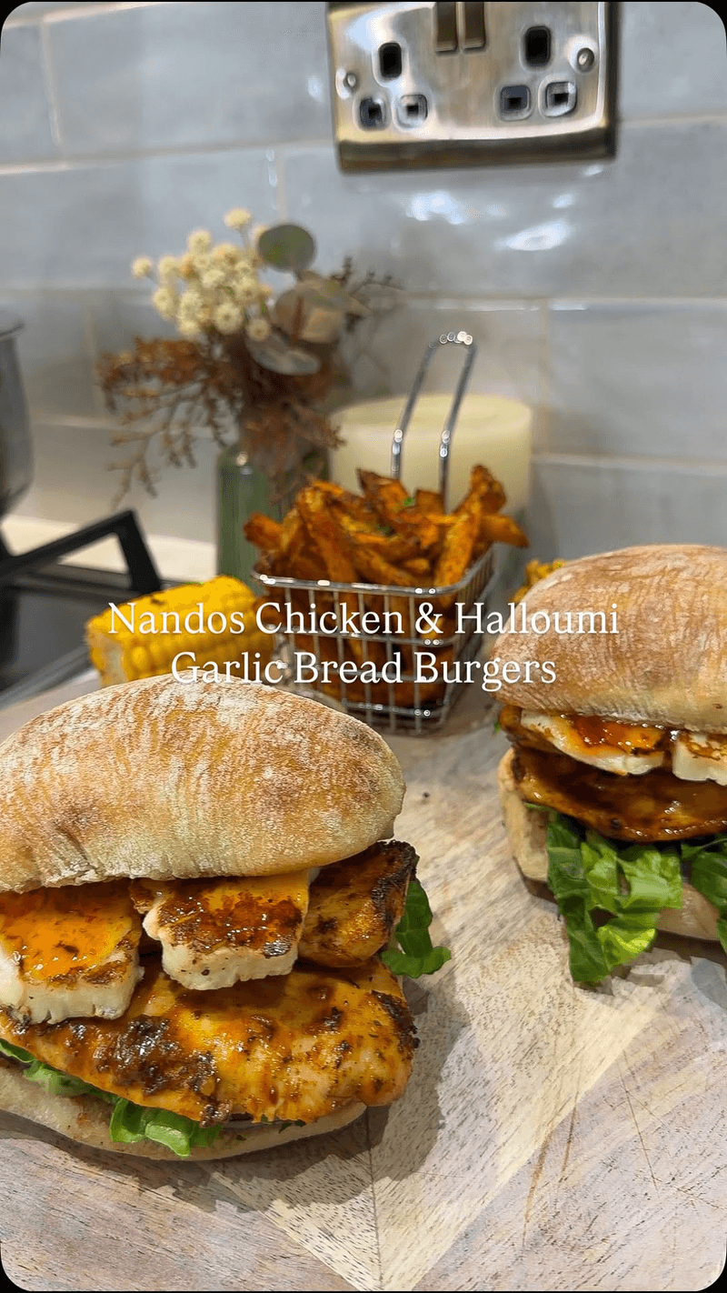 Nandos Chicken & Halloumi Burger