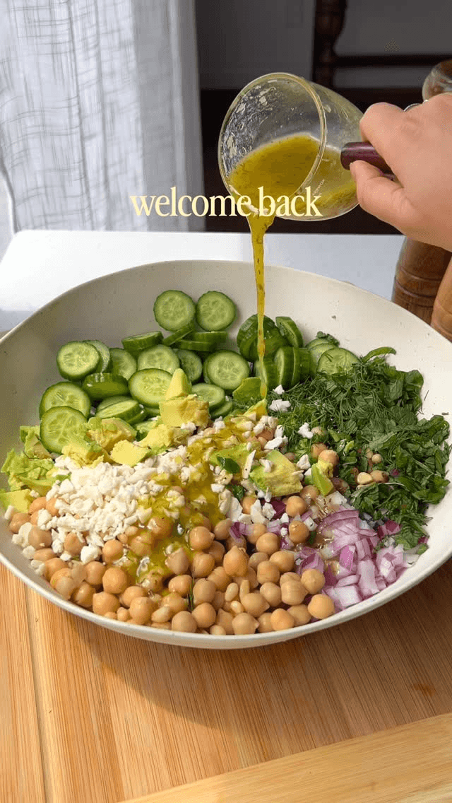 Cucumber Chickpea Salad
