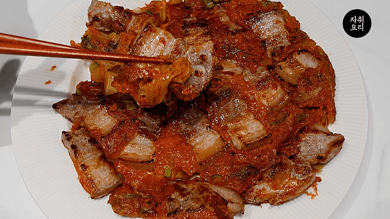Pork Belly Kimchi Pancake (Samgyeopsal Kimchi-jeon)