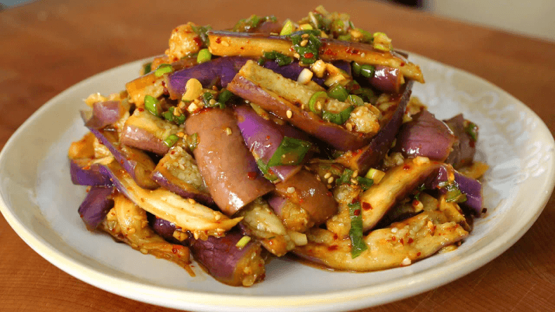 Steamed eggplant side dish (Gaji-namul)
