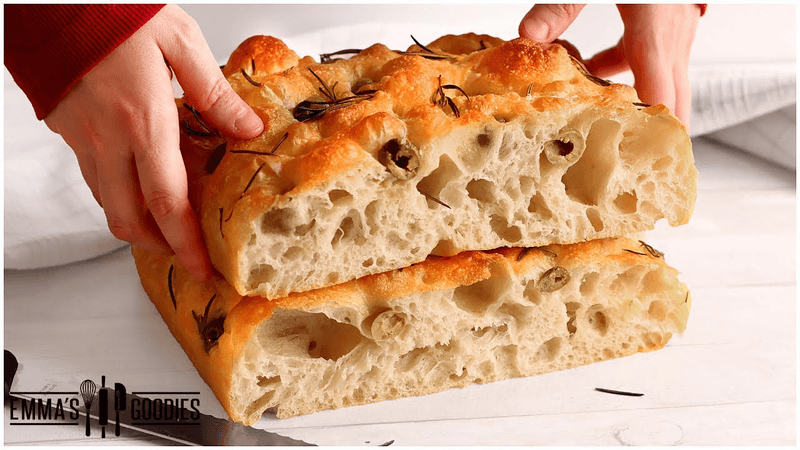 Big Bubble, NO-Knead Focaccia Bread