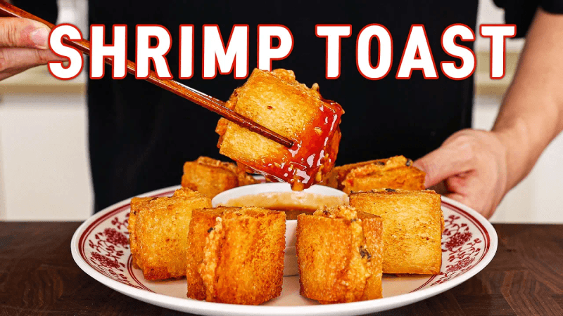Even Seafood Haters Will Love This Crispy Golden Brown Shrimp Toast!