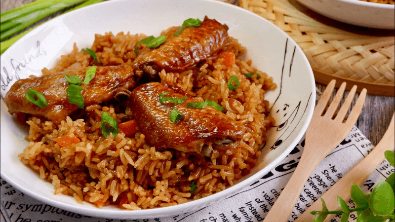 The Easiest Rice Cooker Scallion Oil Chicken Rice