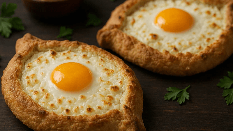 Melted Cheese, Egg & Crispy Bread | Khachapuri Recipe! Thumbnail