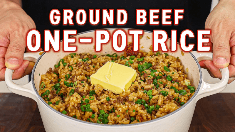 Korean Ground Beef One-Pot Rice That Can Feed Your Whole Family! l Sotbap Thumbnail