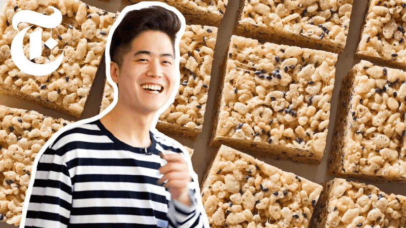 Black Sesame Rice Krispies Treats Thumbnail