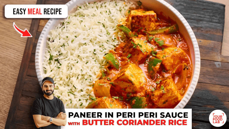 Paneer in Peri Peri Sauce with Butter Coriander Rice Thumbnail
